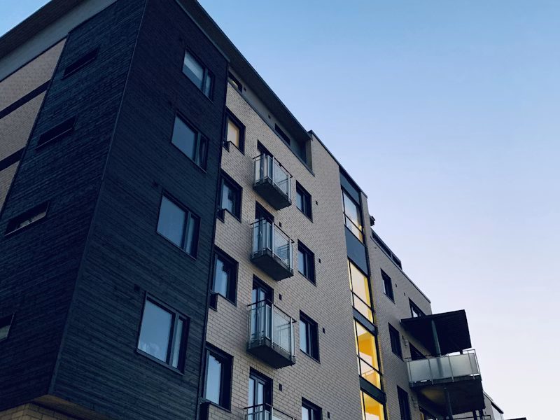 Modern apartment building