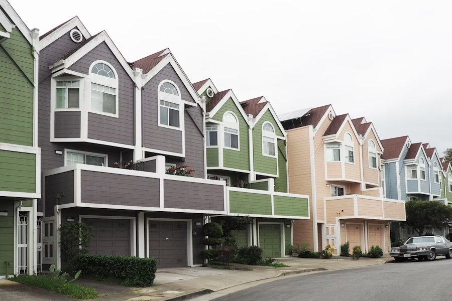 Row of townhomes